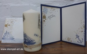 Maritime Geburtstagskarte mit Kerze nach StempelART, The Open Sea (4)