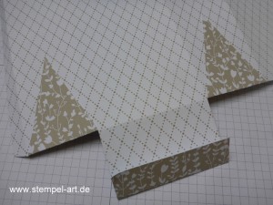 Stampin up Geschenktüte mit Magnetverschluß aus einem Bogen Designerpapier nach StempelART, bebilderte Anleitung, Tutorial