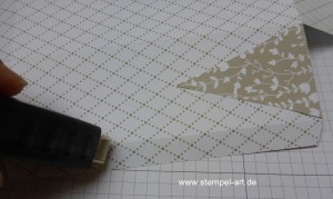 Stampin up Geschenktüte mit Magnetverschluß aus einem Bogen Designerpapier nach StempelART, bebilderte Anleitung, Tutorial
