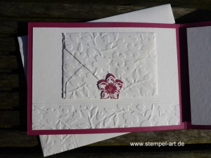 Stampin up Konfirmation nach StempelART, Eins für Alles, Prägeform Frühlingsblumen, Petit Petals, Stanze Eleganter Schmetterling